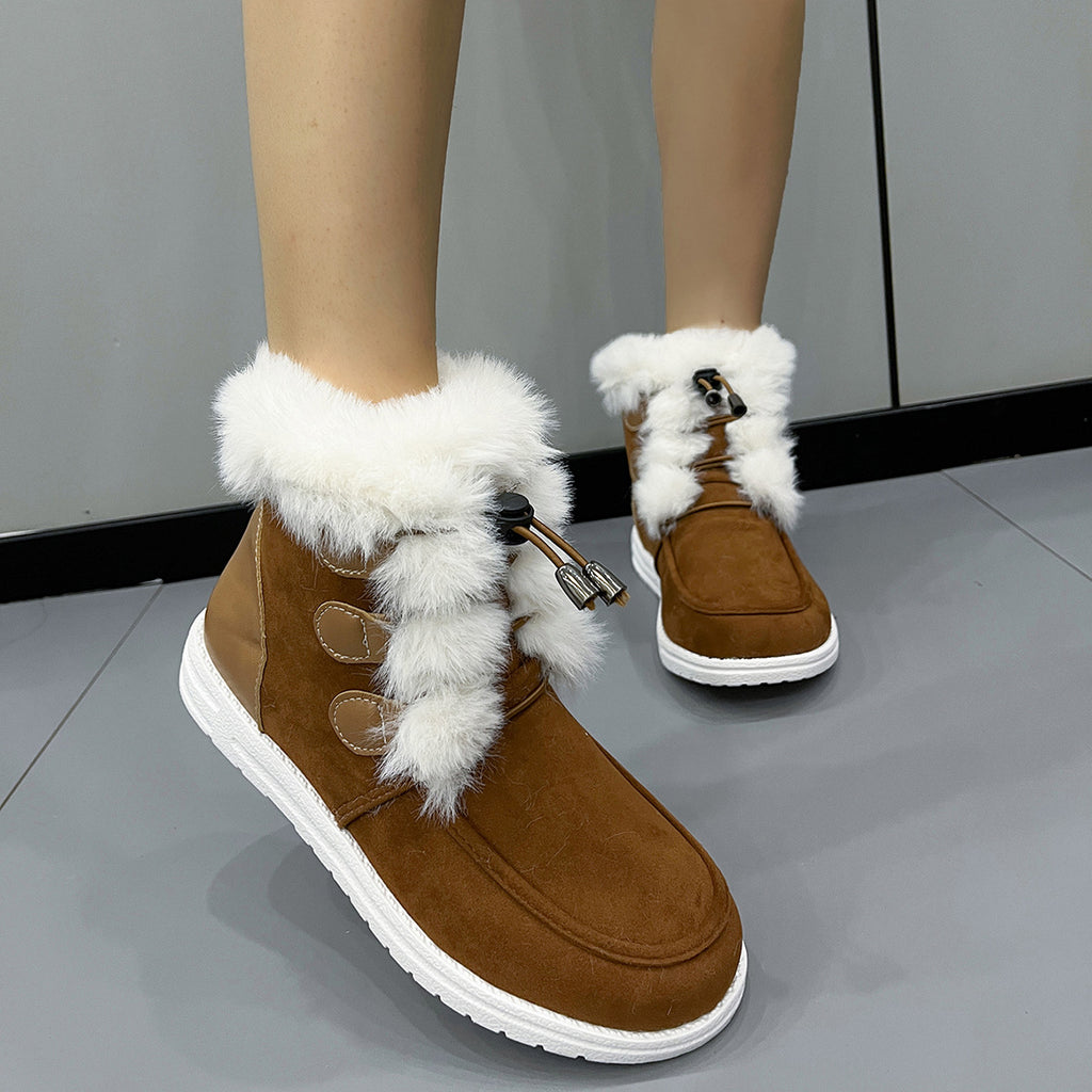 Sarah Express Fleece Lined Suede Winter Snow Boots