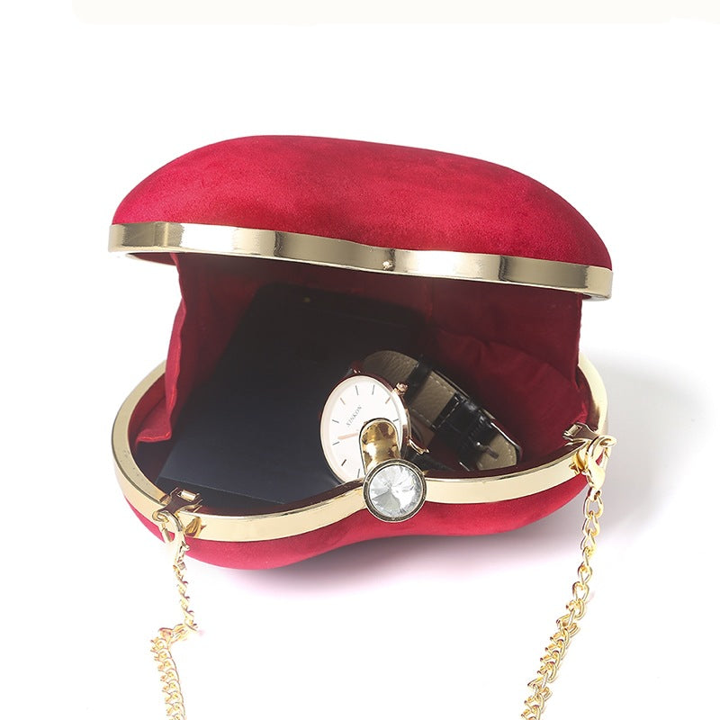 Sarah Express Heart Shaped Chain Strap Clutch Bag