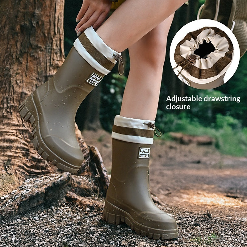 Sarah Express Women's Waterproof Tall Rain Boots