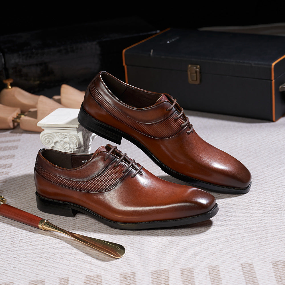 Sarah Express Pointed Toe Business Formal Leather Shoes