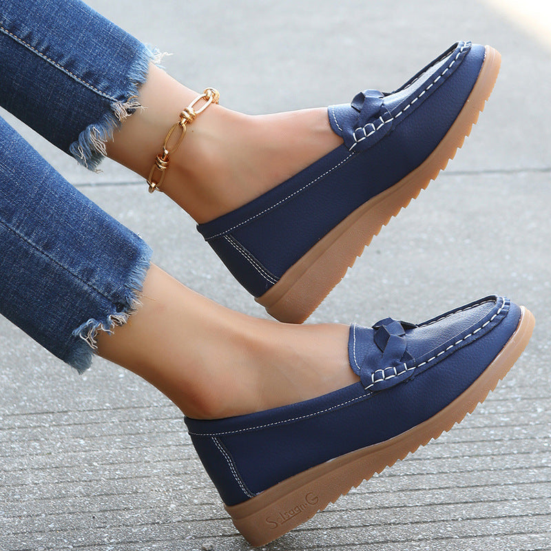 Sarah Express Woven PU Slip-On Casual Flats