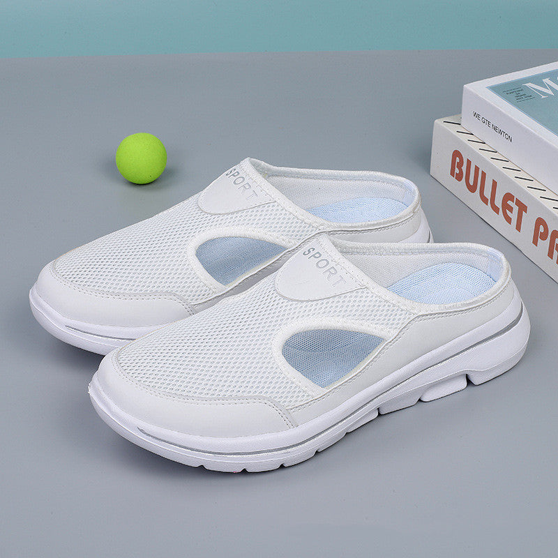Sarah Express Breathable Mesh Slip On Sport Loafers 8891White