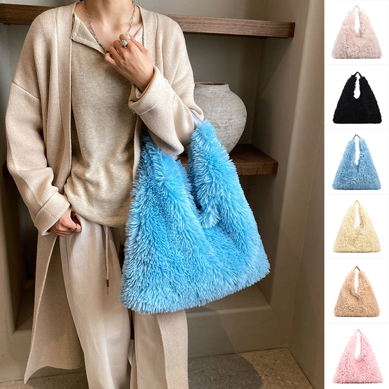 Sarah Express Plush Soft Texture Shoulder Tote Bag