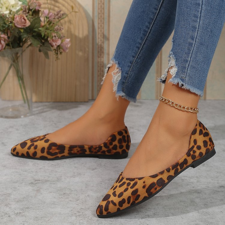 Sarah Express Women's Leopard Print Flat Shoes