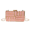 Sarah Express Sequined Stone Box Shoulder Bag Pink