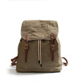 Sarah Express Retro Canvas Large Capacity Backpack Army Green