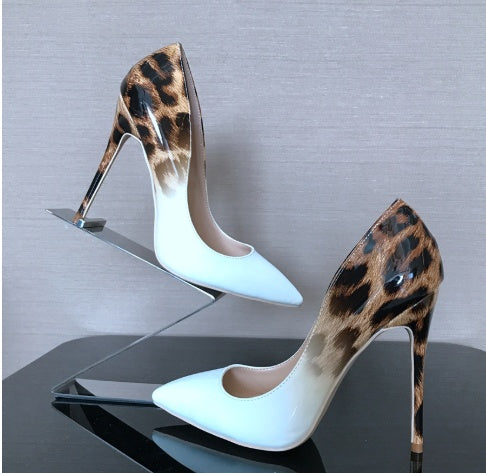 Sarah Express Pointed-Toe Leopard Print Stiletto Heels