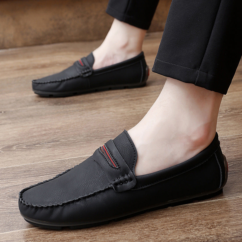 Sarah Express Men's Lightweight Slip-On Casual Loafers Black