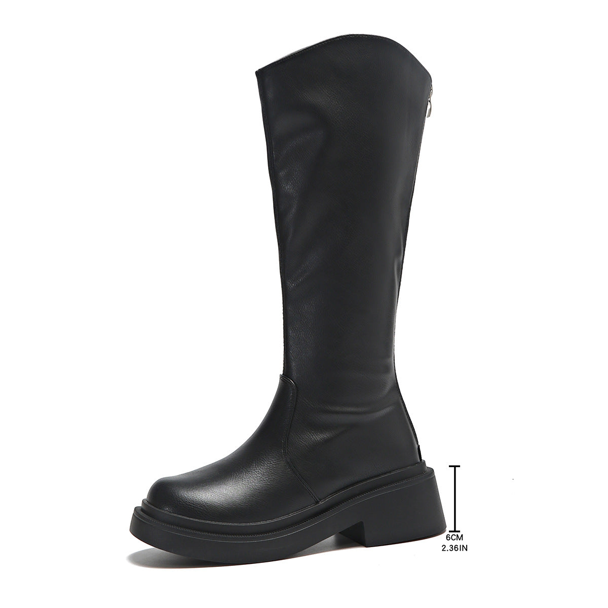 Sarah Express Women's Over-the-Knee Chunky Heel Boots Black