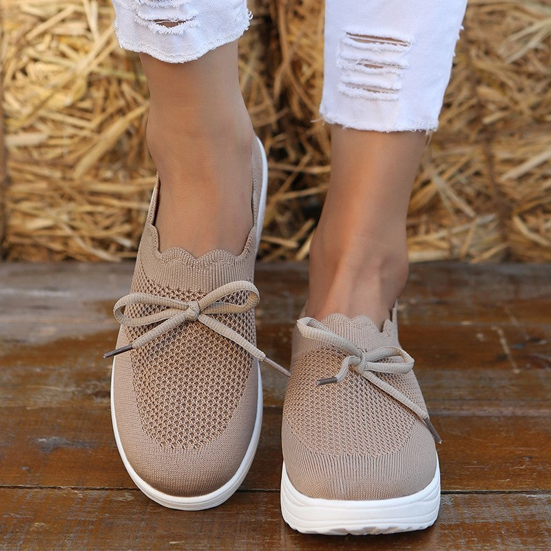 Sarah Express Women's Breathable Mesh Platform Sneakers