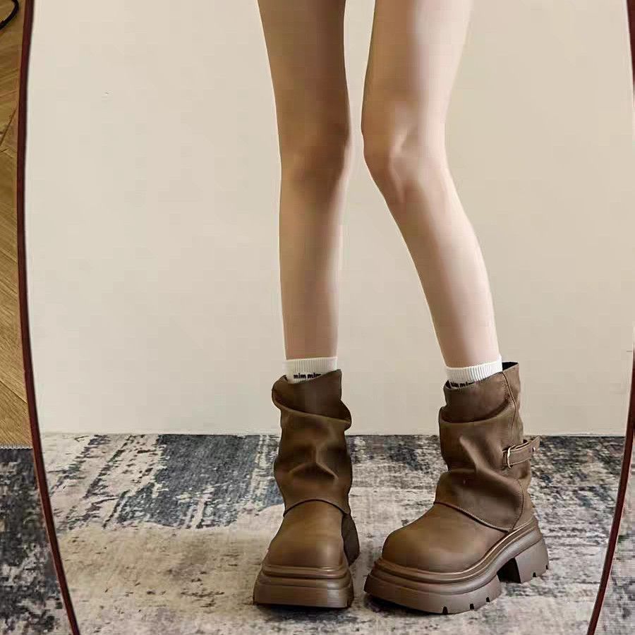 Sarah Express Retro Chunky Platform Combat Ankle Boots