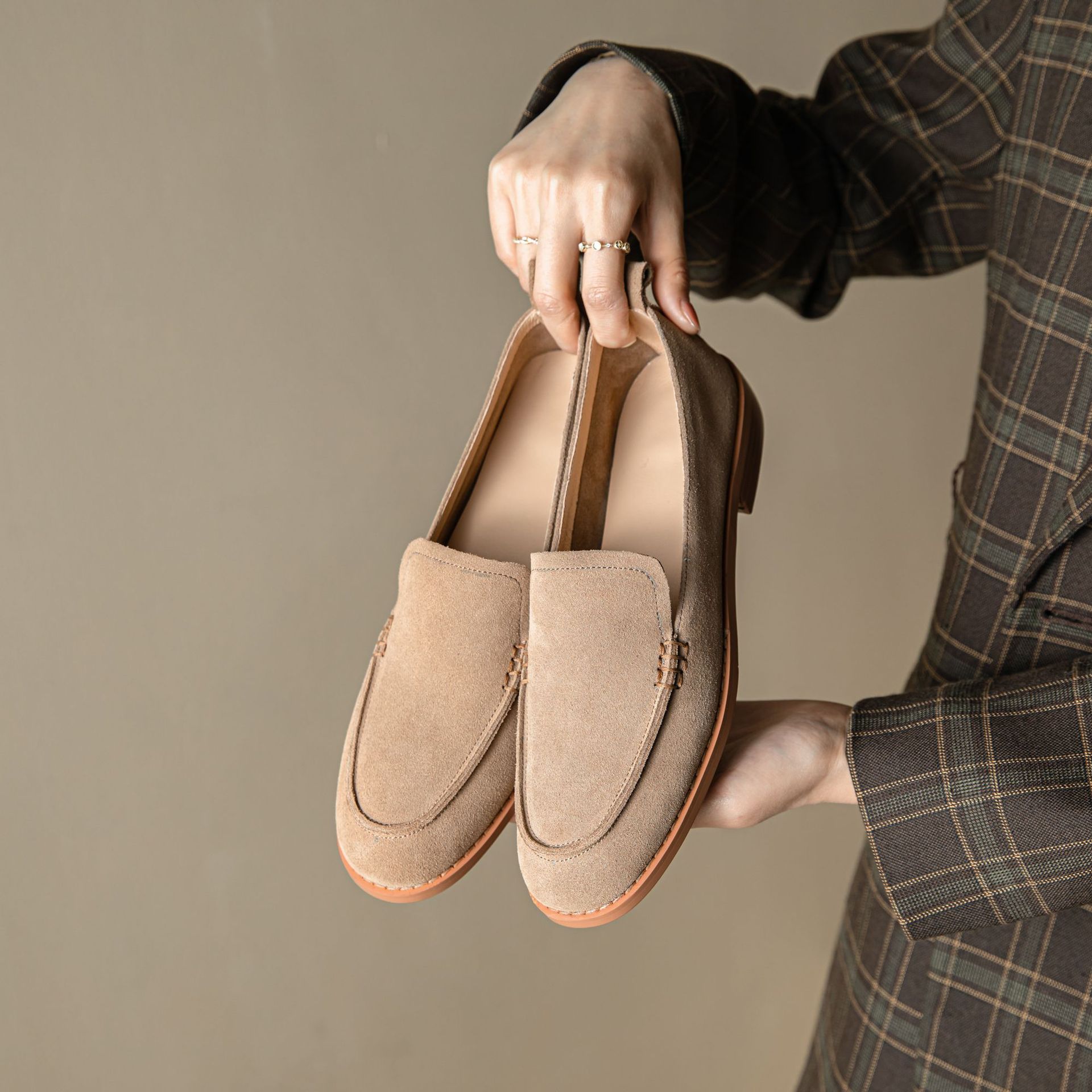 Sarah Express Women's Slip-On Suede Flats