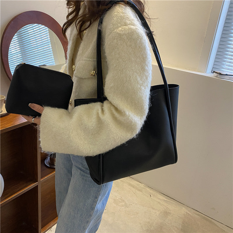 Sarah Express Solid Color Tote Bag With Wallet