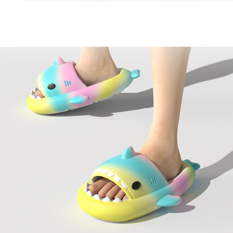 Sarah Express Gradient Rainbow Shark Slide Sandals