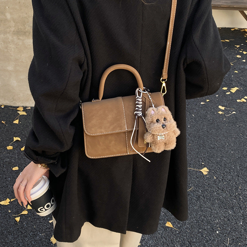 Sarah Express Matte Square Crossbody Bag with Pendant