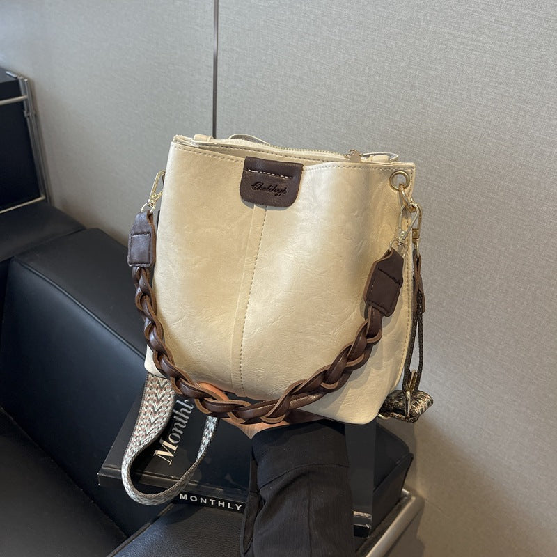 Sarah Express Structured PU Leather Crossbody Underarm Tote