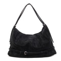 Sarah Express Minimalist Faux Leather Shoulder Messenger Bag Black