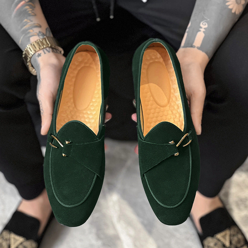 Sarah Express Men's Casual Suede Leather Loafers
