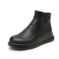 Sarah Express Fleece-Lined Winter Booties with Side Zipper Black