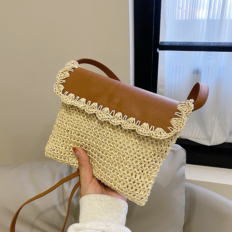 Sarah Express Straw Woven Beach Crossbody Bag
