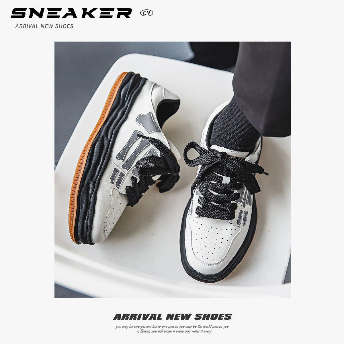 Sarah Express Retro Bone Platform Sneakers