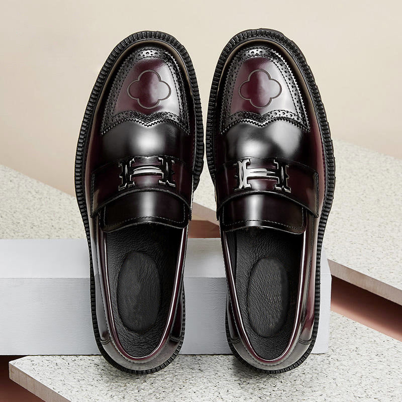 Sarah Express Men's Matte Leather Business Loafers