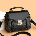 Sarah Express Compact PU Leather Crossbody Shoulder Bag Black