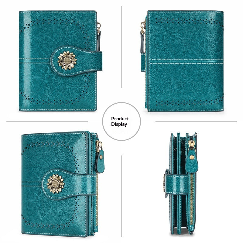Sarah Express RFID Blocking Genuine Leather Card Wallet