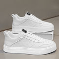 Sarah Express Casual Plaid Pattern Lace-Up Sneakers BT88 White