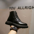 Sarah Express Men's Black Platform Lace-Up Boots Black X872