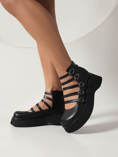 Sarah Express Women's Punk Platform Ankle Boots
