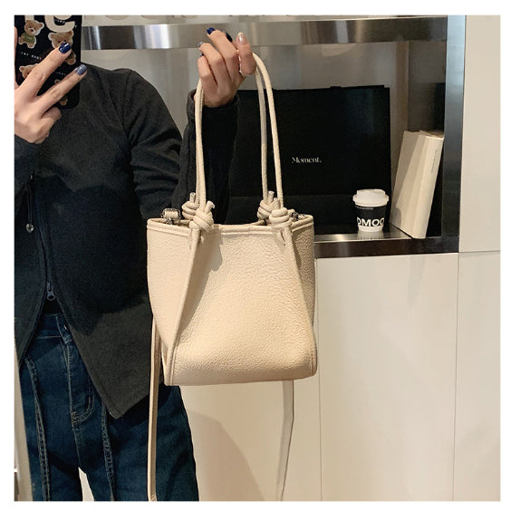 Sarah Express Structured PU Leather Crossbody Bucket Bag