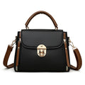 Sarah Express Urban Minimalist Patchwork Tote Shoulder Bag 6640 Black