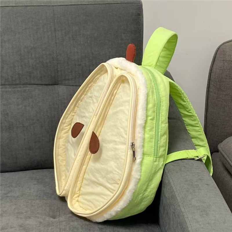 Sarah Express Green Apple Plush Casual Backpack