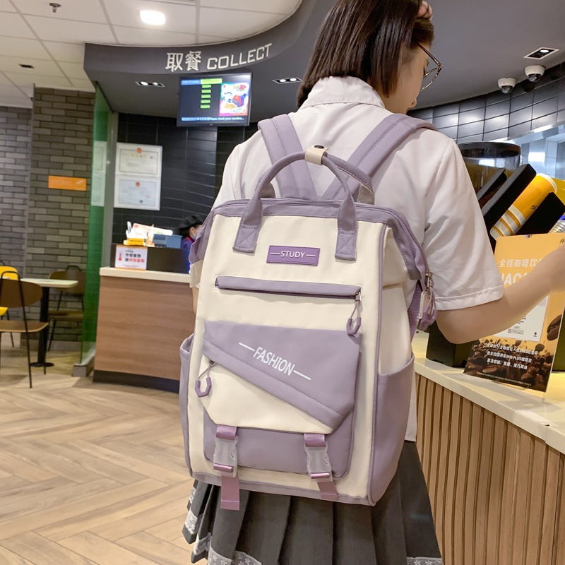 Sarah Express High-Capacity Nylon College Backpack