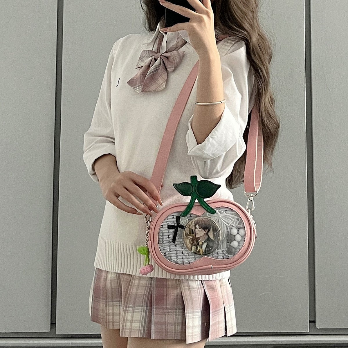 Sarah Express Cute Mini Oval Patchwork Crossbody Bag