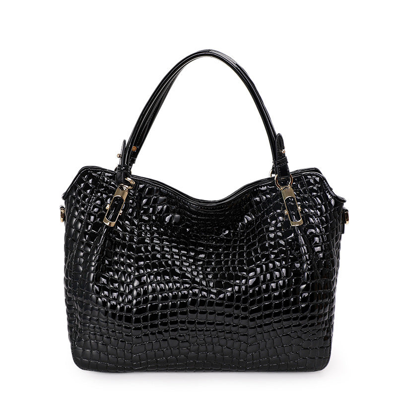 Sarah Express Crocodile Pattern Genuine Leather Tote Bag
