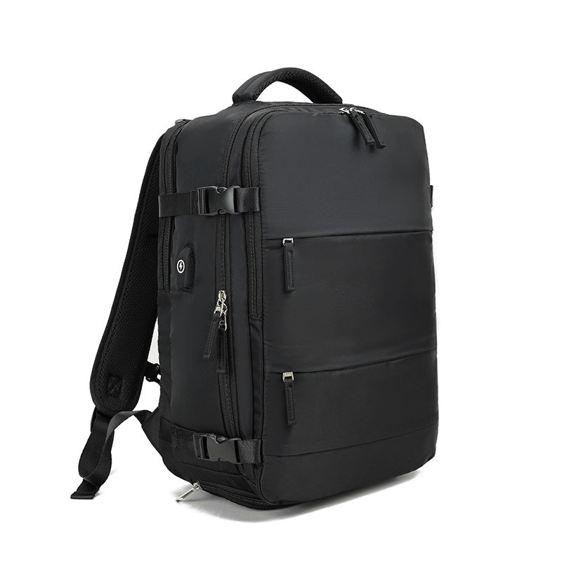 Sarah Express Large Capacity Nylon Travel Backpack Black 18 Inch