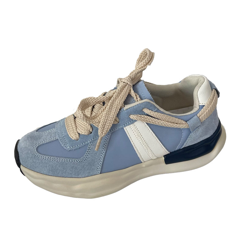 Sarah Express Casual Lace-Up Sneakers With Stitching Details