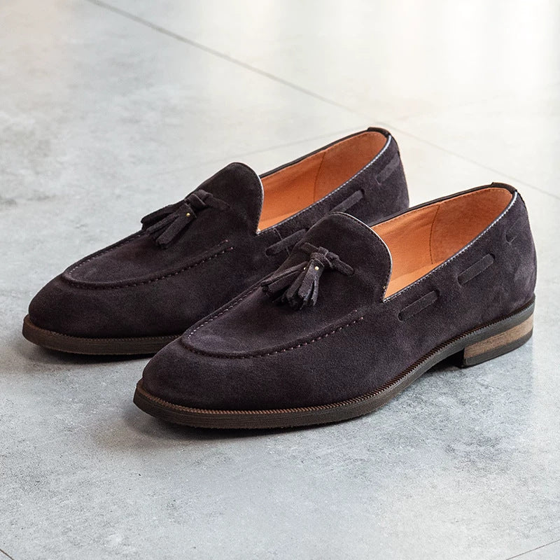 Sarah Express Men's Tassel Slip-on Microfiber Loafers