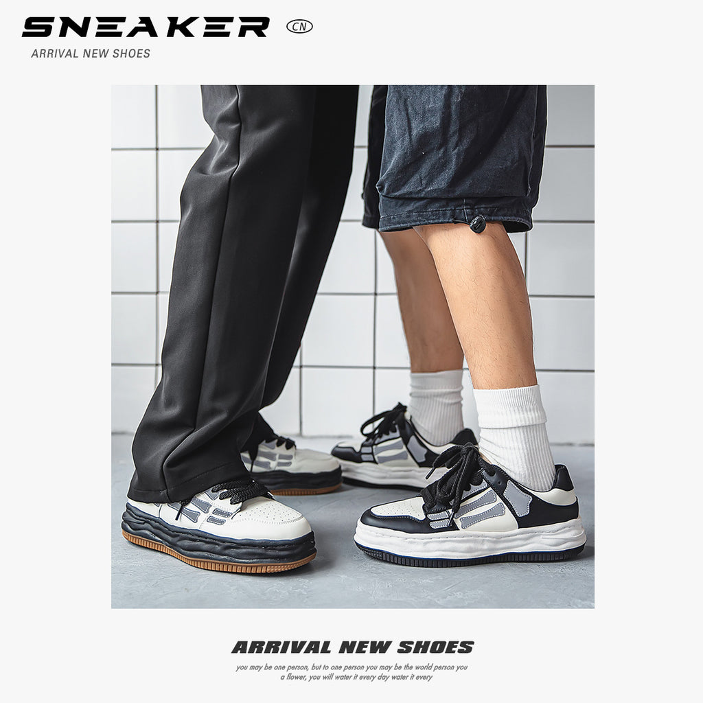 Sarah Express Retro Bone Platform Sneakers