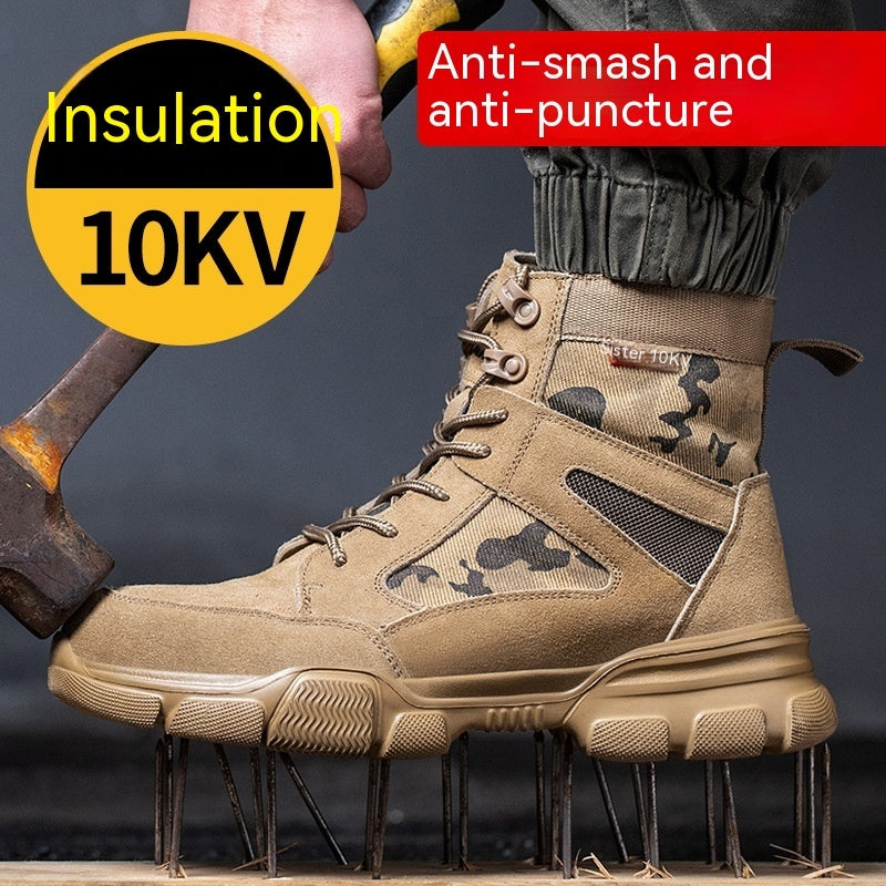 Sarah Express Insulated Suede Mid-Tube Work Boots