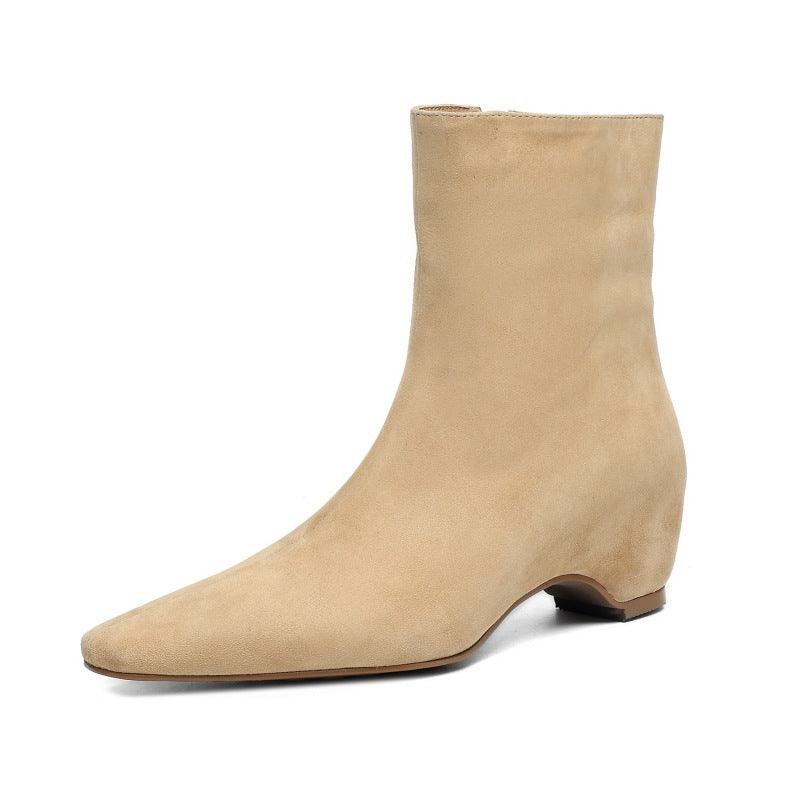 Sarah Express Square Toe Fleece Lined Ankle Boots