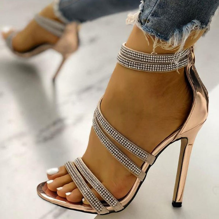 Sarah Express Rhinestone Stiletto Sandals