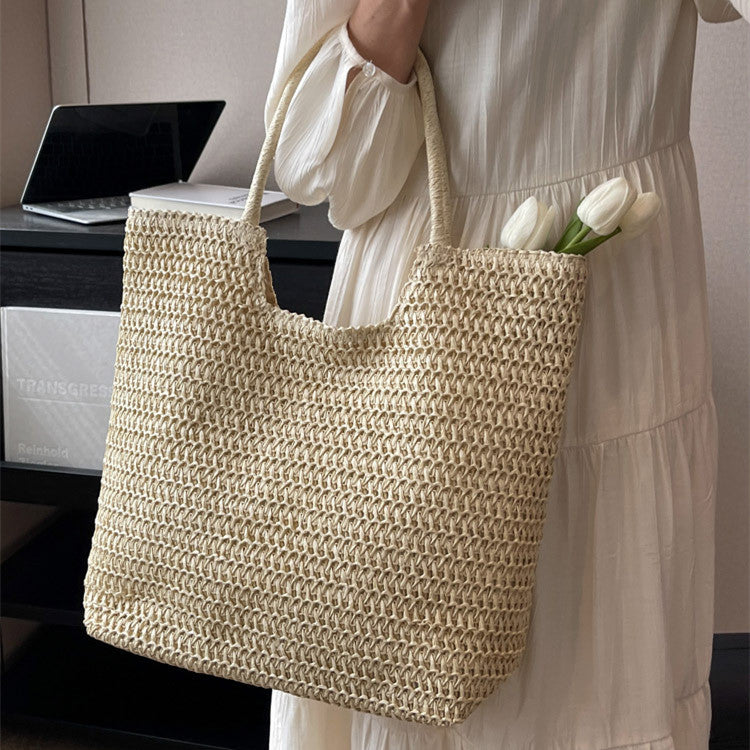 Sarah Express Large Capacity Woven Straw Tote Bag