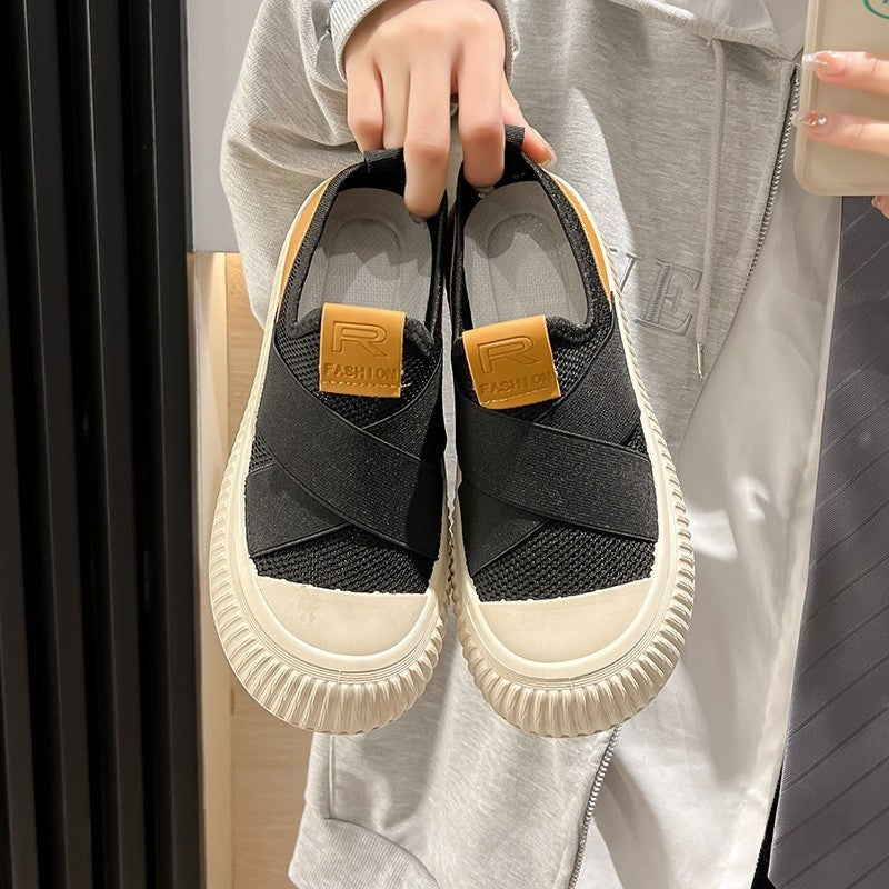 Sarah Express Breathable Mesh Canvas Slip-On Sneakers