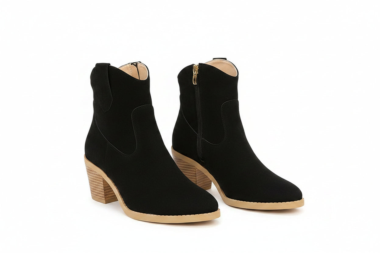 Sarah Express Retro Pointed Toe Slip-On Sock Booties