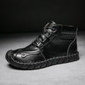 Sarah Express Men's Casual Leather Martin Boots Black B