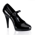Sarah Express Cutout Platform Heels with Buckle Strap Black