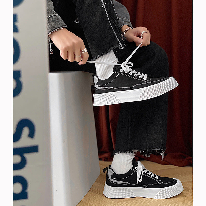 Sarah Express Canvas Low Top Platform Casual Sneakers